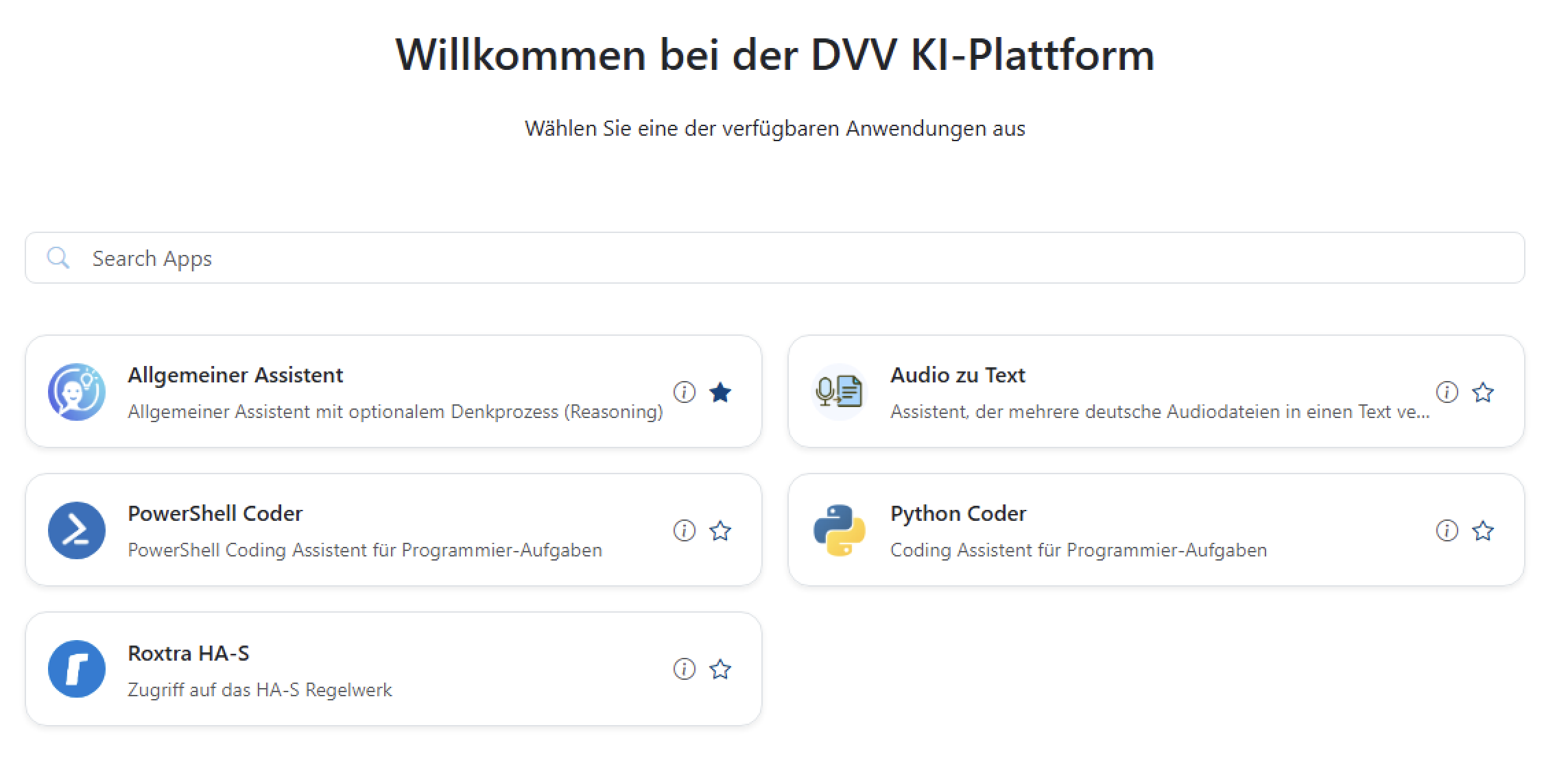 Screenshot der DVVKI-Plattform